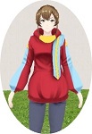 赤い服を着たアバター
