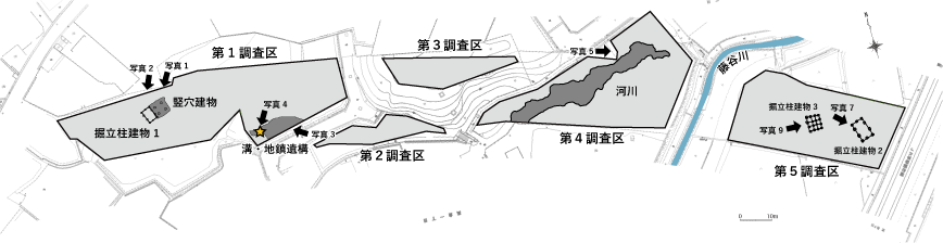 調査区の配置図