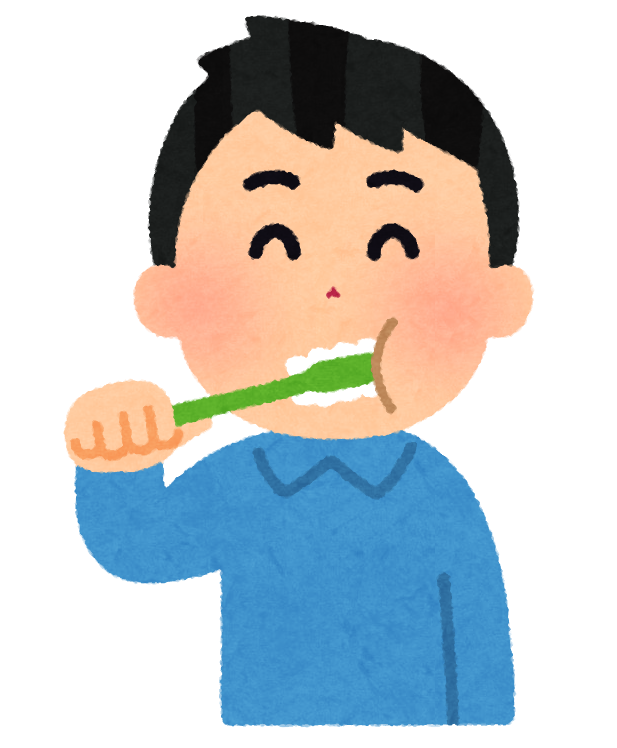 歯を磨く人