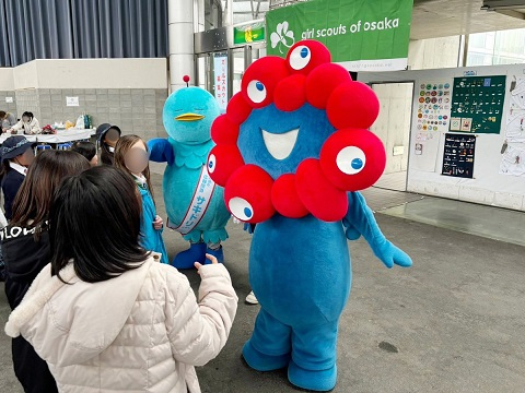 ガールスカウトいきいきフェスタのミャクミャク