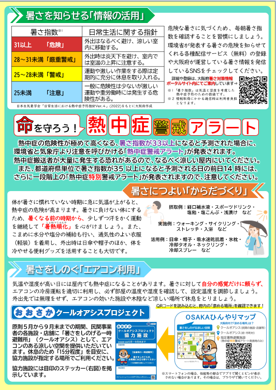 暑さ対策啓発資料裏