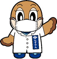 白衣を着ているもずやんのイラスト