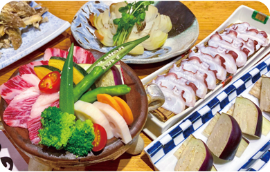 飲食店で食べられる、大阪もんを使ったメニューのイメージ写真