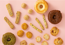こさえたんの製品。お菓子の画像。