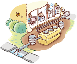 浄化槽のイラスト