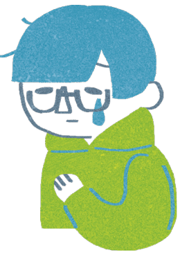 泣いている人のイラスト