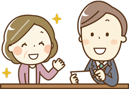 高齢女性と男性のイラスト