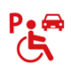 障がい者用駐車場のアイコン