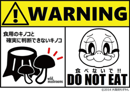 毒キノコによる食中毒の注意喚起の画像