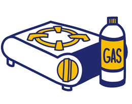 カセットコンロのイラスト