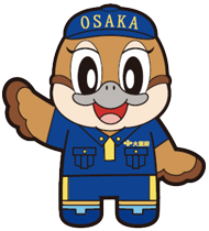 防災服を着ているもずやんのイラスト