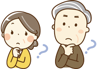 高齢女性と高齢男性のイラスト