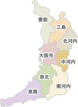 大阪府の地図